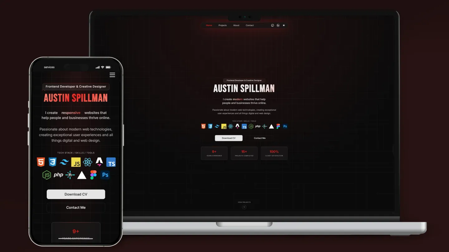 Mockup of Austin Spillman Portfolio project