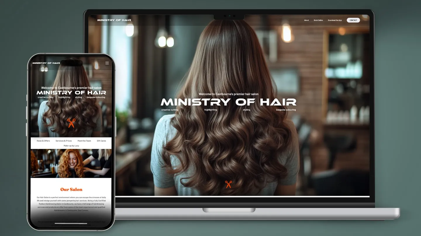 Mockup of Ministry of Hair project