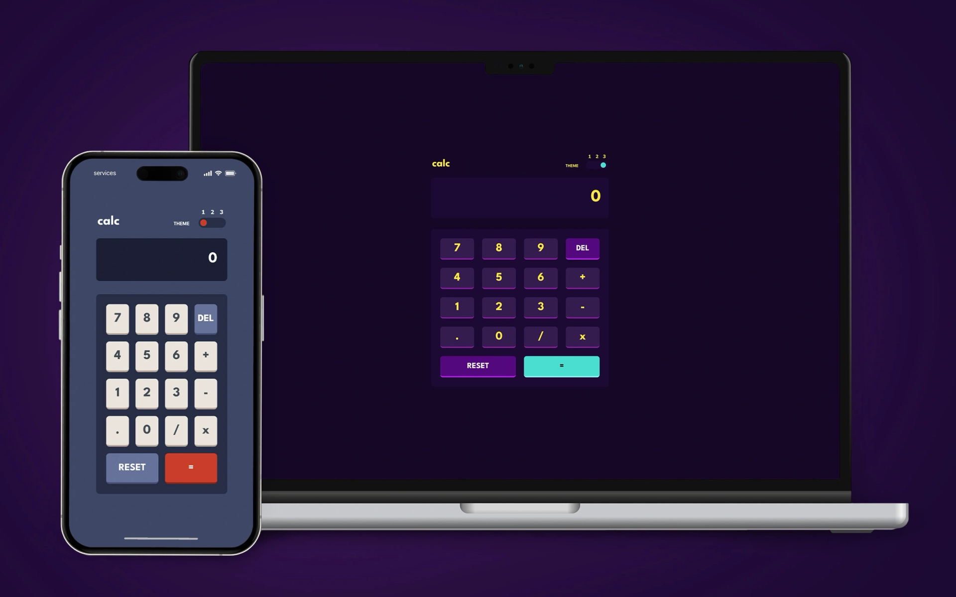 Mockup of React Calculator project