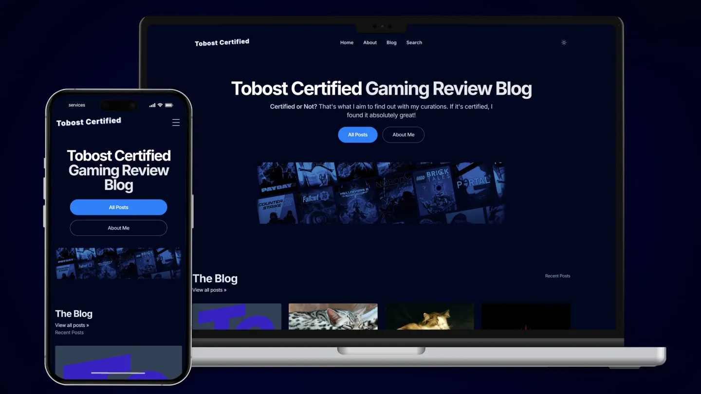 Mockup of Tobost Certified project